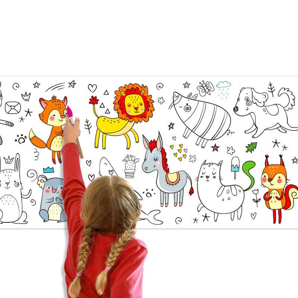 Kids Education Laptop - Rotolo Adesivo da Parete per Graffiti,