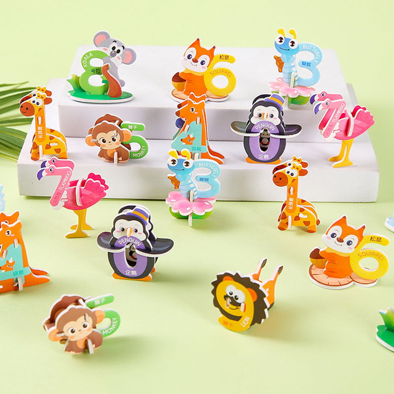 Number Puzzle Foam - 20 pezzi di animali dei cartoni