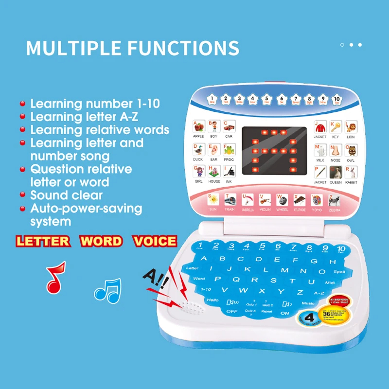 Kids Educational Computer - Computer Portatile Educativo per Bambini, Giocattolo