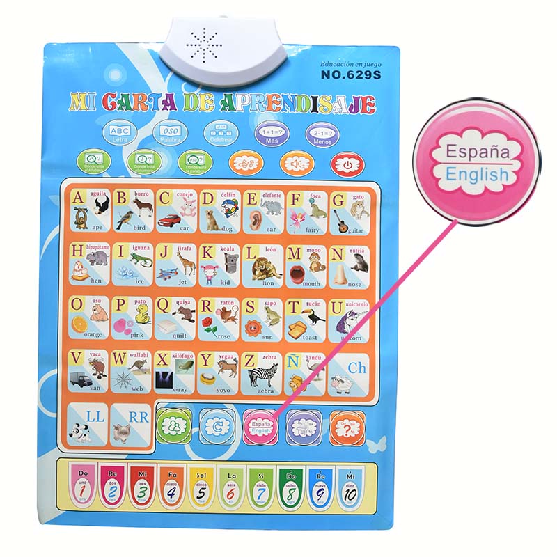 Kids Educational Computer - Grafico fononico in lingua inglese spagnola