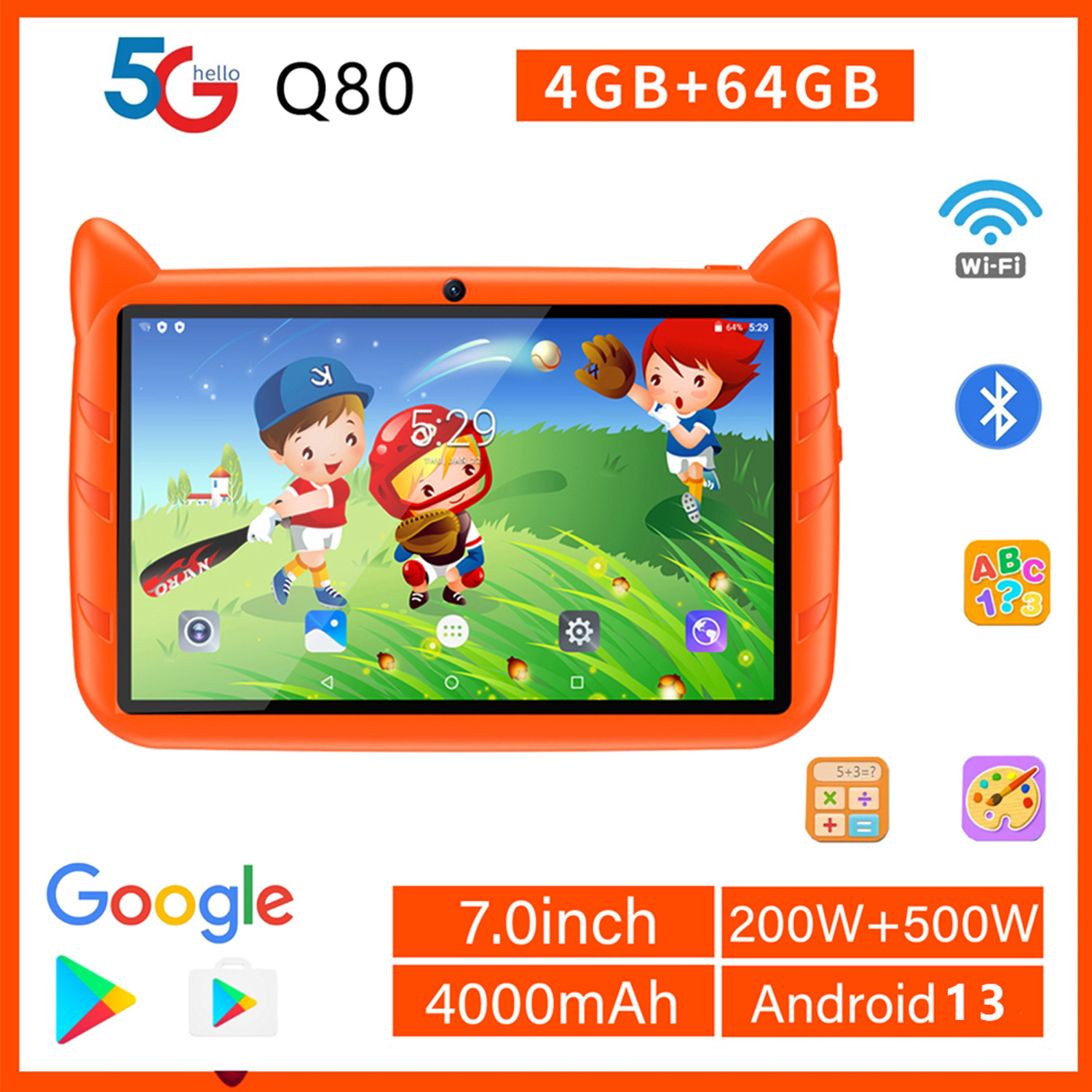 Kids Education Tablets - Nuovo 5G WiFi Bambini Tablet 7
