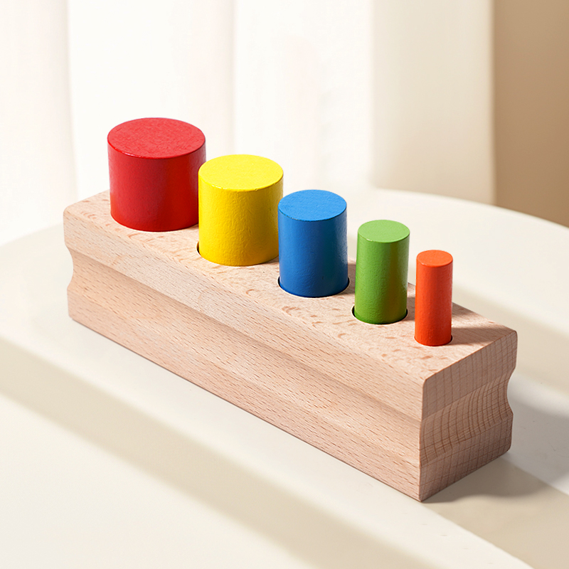 Kids Education Help - Giocattolo Montessori in legno con cilindri