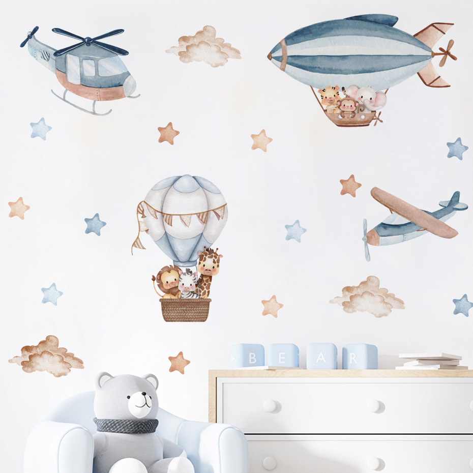 Kids Education Quotes - Animali dell'acquerello Palloncino ad aria calda