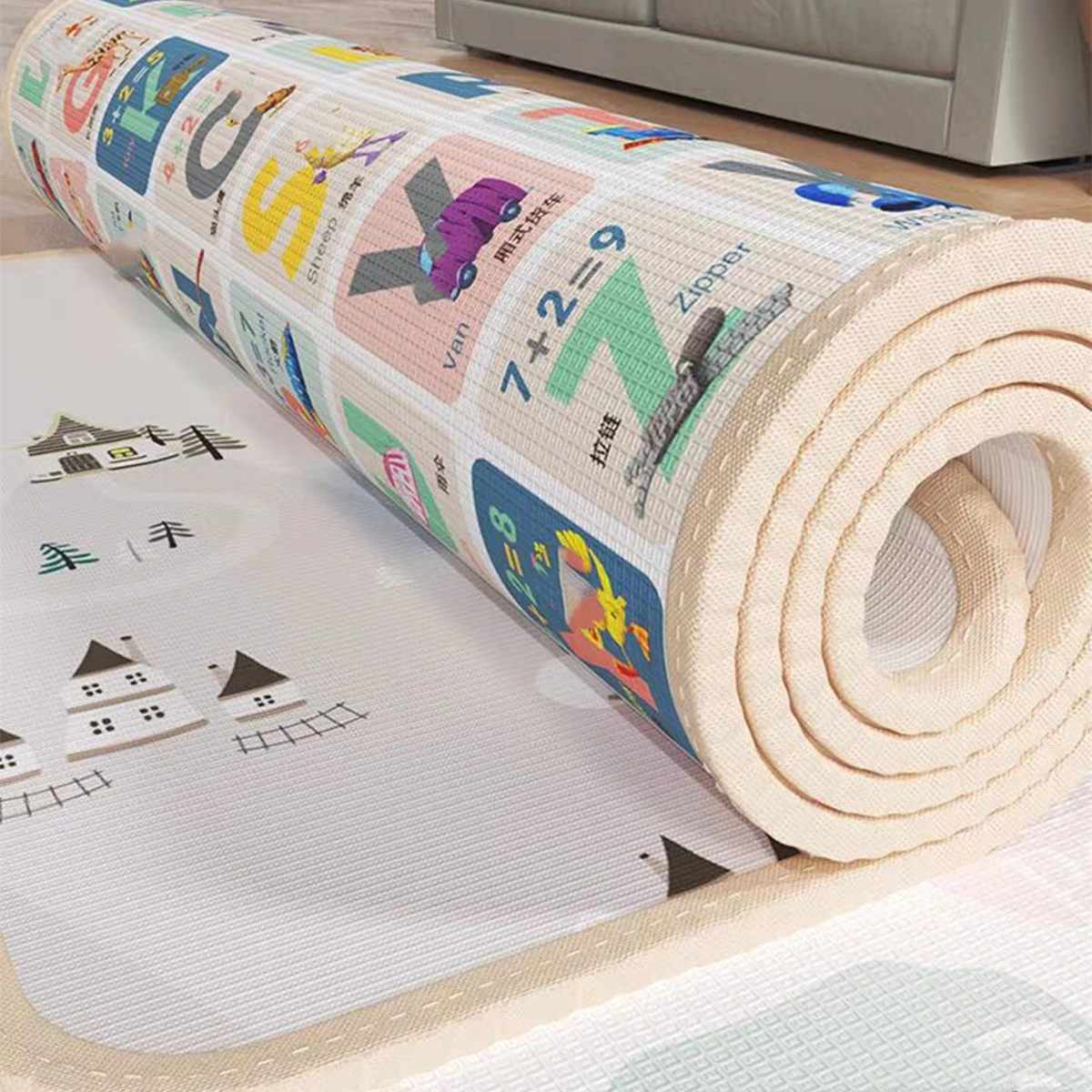 Kids Education Rug - Tappetino da gioco per bambini in