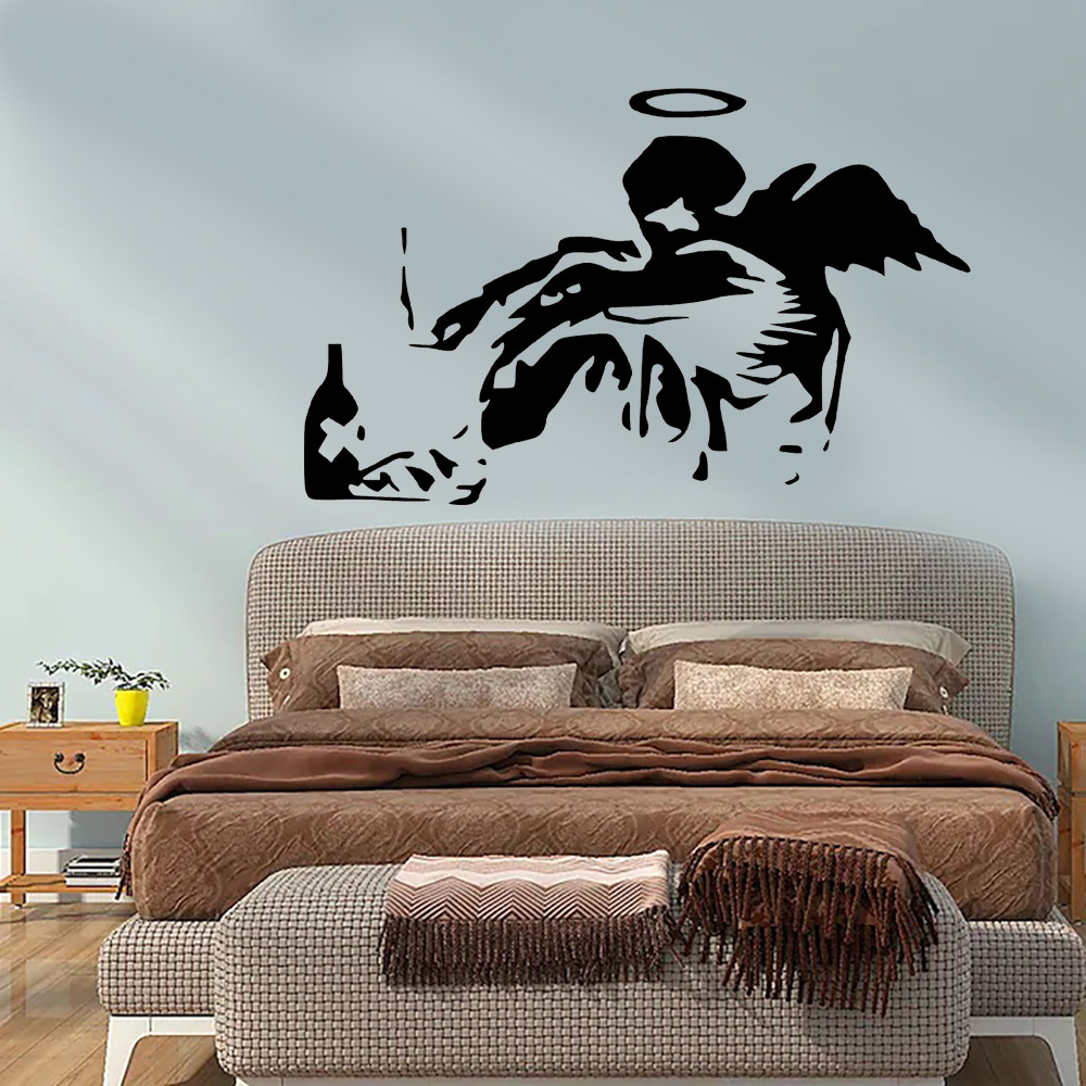 Kids Education Quotes - Banksy caduta angelo Graffiti decalcomanie da
