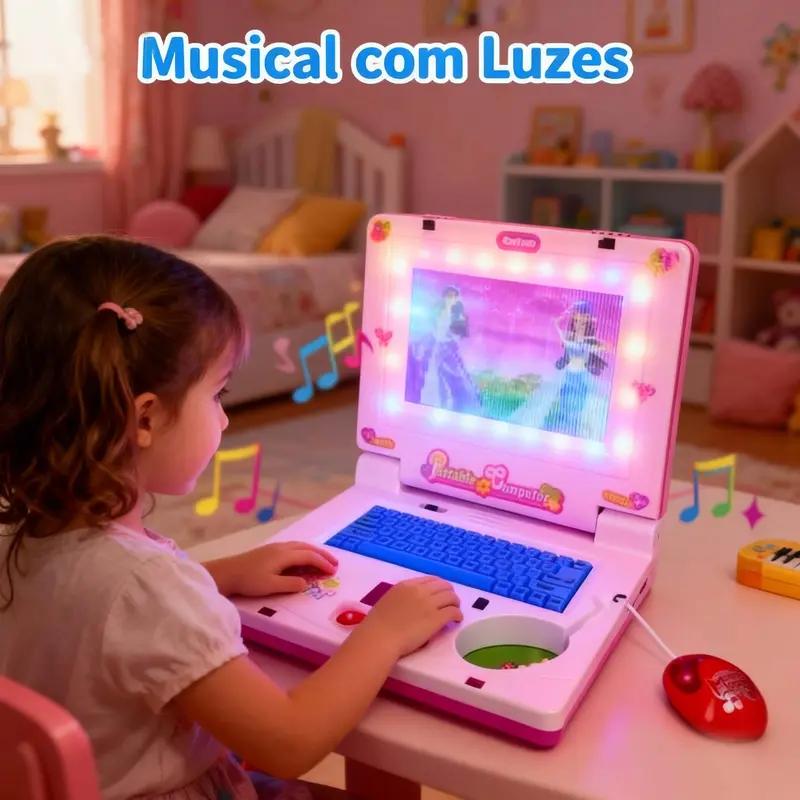 Kids Education Laptop - Mini Notebook Musicale Giocattolo, Laptop Portatile