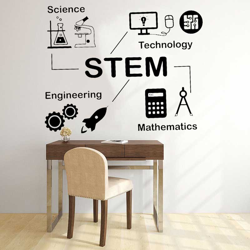 STEM adesivi murali scienza te - Kids Education Quotes recensione e prezzo